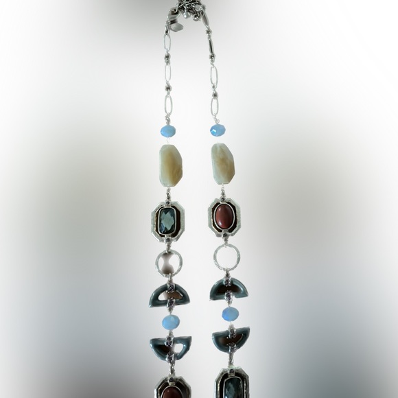 Long necklace with natural stones. - Picture 2 of 10
